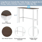 3-Piece Dining Table and Chair Set, Small Counter Height Table and Chair Set with Kitchen Breakfast Nook and 2 Chairs