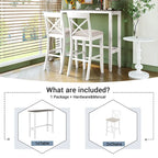 3-Piece Dining Table and Chair Set, Small Counter Height Table and Chair Set with Kitchen Breakfast Nook and 2 Chairs