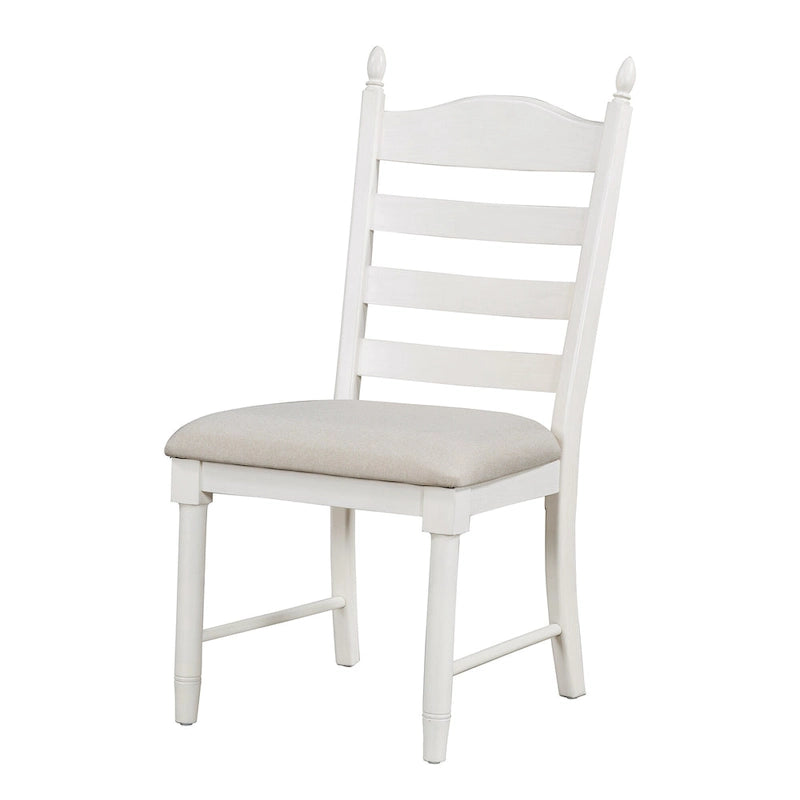 5 Piece Round Dining Table Set, Solid Wood Kitchen Table and Chair Set with Extendable Table and 4 Upholstered Chairs