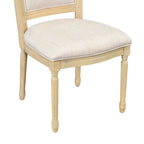7 Pcs Dining Table Set, Solid Wood Table and Chairs Set with Extendable Dining Table, 2 Drawers and 6 Upholstered Chairs