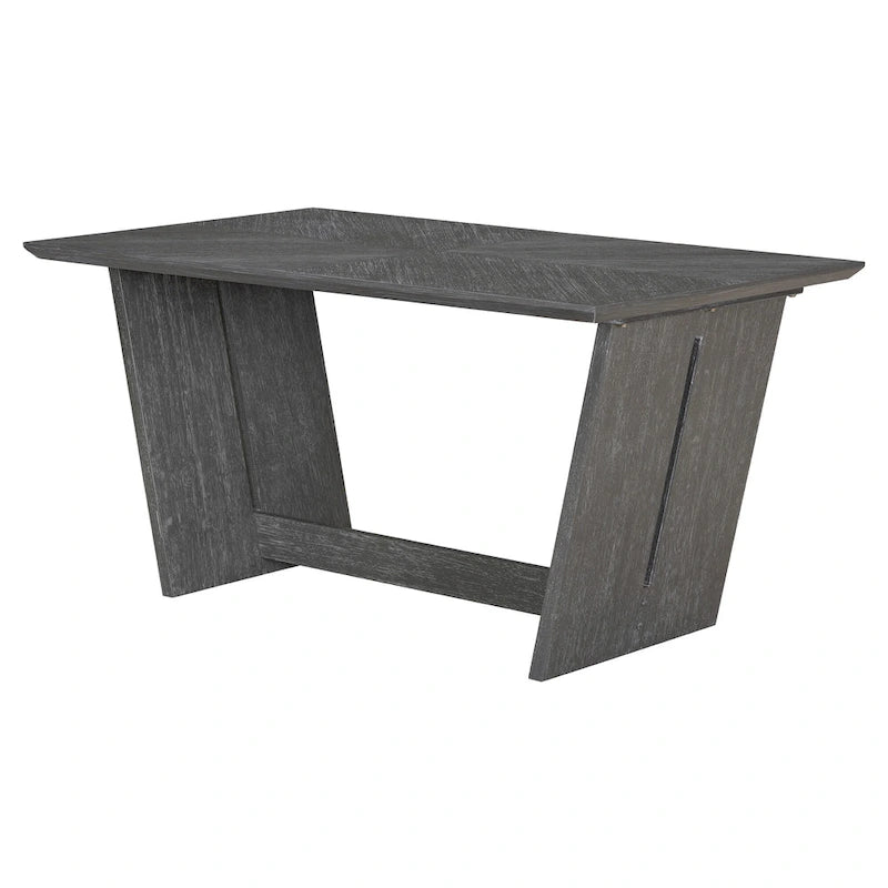 Set da pranzo di 6 pezzi, set tavolo da pranzo e sedie da cucina in legno con tavolo rettangolare, 4 sedie imbottite e 1 panca