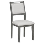 Set da pranzo di 6 pezzi, set tavolo da pranzo e sedie da cucina in legno con tavolo rettangolare, 4 sedie imbottite e 1 panca