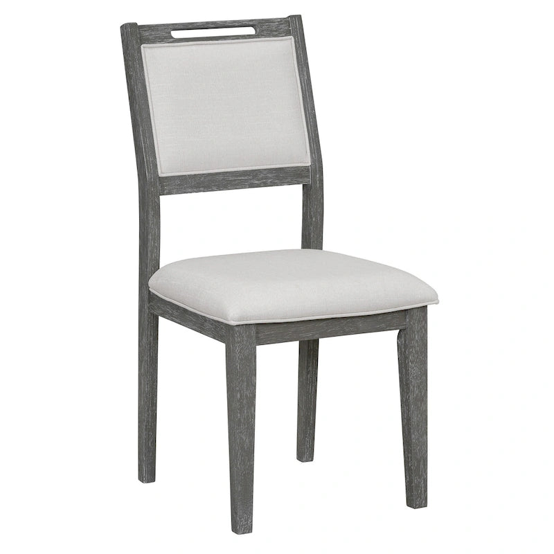 Set da pranzo di 6 pezzi, set tavolo da pranzo e sedie da cucina in legno con tavolo rettangolare, 4 sedie imbottite e 1 panca