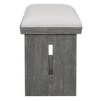 Set da pranzo di 6 pezzi, set tavolo da pranzo e sedie da cucina in legno con tavolo rettangolare, 4 sedie imbottite e 1 panca