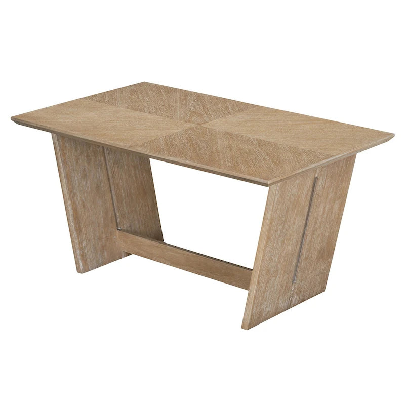 Set da pranzo di 6 pezzi, set tavolo da pranzo e sedie da cucina in legno con tavolo rettangolare, 4 sedie imbottite e 1 panca