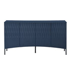 Buffet Cabinet with 4 Curved Bottom Doors, Sideboard Cabinet with Metal Legs, Console Table with Adjustable Shelf
