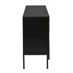 Buffet Cabinet with 4 Curved Bottom Doors, Sideboard Cabinet with Metal Legs, Console Table with Adjustable Shelf