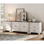 WAMPAT 122 W Grande Credenza da Fattoria, Mobile Credenza da Buffet con Ante e Ripiano Regolabile