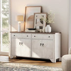 WAMPAT 122 W Grande Credenza da Fattoria, Mobile Credenza da Buffet con Ante e Ripiano Regolabile