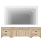 WAMPAT 122 W Grande Credenza da Fattoria, Mobile Credenza da Buffet con Ante e Ripiano Regolabile