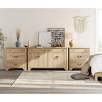 WAMPAT 122 W Grande Credenza da Fattoria, Mobile Credenza da Buffet con Ante e Ripiano Regolabile