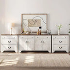 WAMPAT 122 W Grande Credenza da Fattoria, Mobile Credenza da Buffet con Ante e Ripiano Regolabile