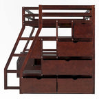 Full Size Loft Bed with Drawers and Desk