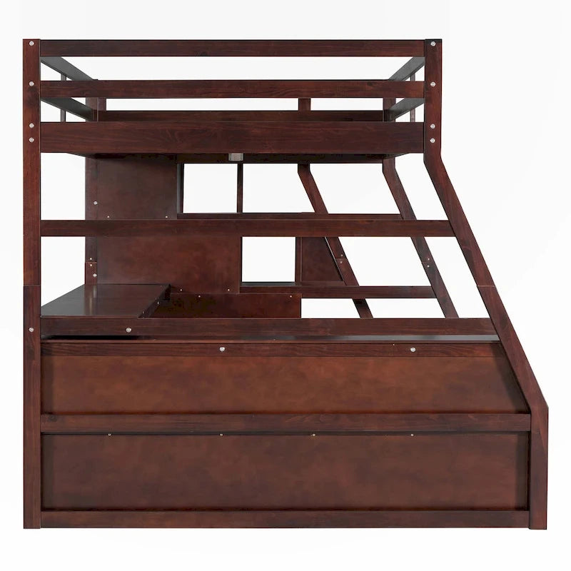Full Size Loft Bed with Drawers and Desk