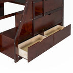 Full Size Loft Bed with Drawers and Desk