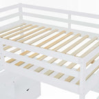 Full Size Loft Bed with Drawers and Desk