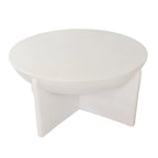 Modrest Elsa Modern Oyster Concrete Round Coffee Table