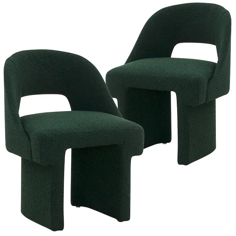 Set di 2 sedie accentate Boucle moderne ed eleganti, rivestite con struttura in legno MDF per ufficio domestico, soggiorno e camera da letto