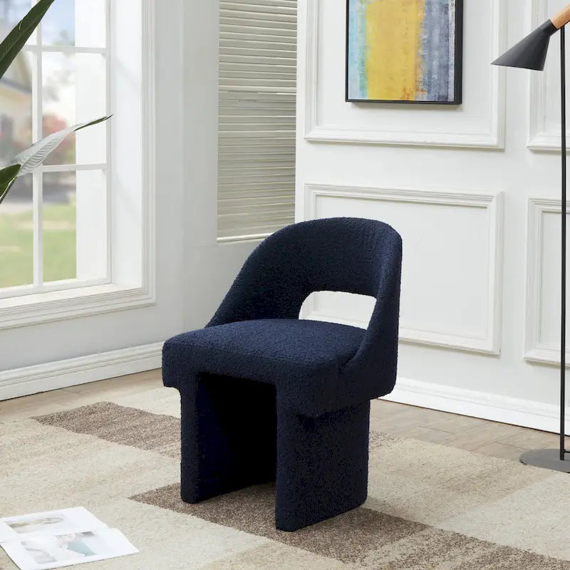 Boucle Set of 2 Modern Elegant Upholstered Accent Chair with MDF Wood Frame for Home Office Living Room & Bedroom