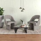 Boucle Set of 2 Modern Elegant Upholstered Accent Chair with MDF Wood Frame for Home Office Living Room & Bedroom