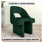 Boucle Set of 2 Modern Elegant Upholstered Accent Chair with MDF Wood Frame for Home Office Living Room & Bedroom