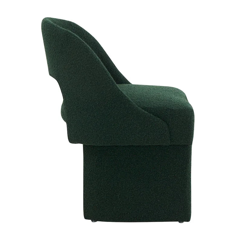 Boucle Set of 2 Modern Elegant Upholstered Accent Chair with MDF Wood Frame for Home Office Living Room & Bedroom