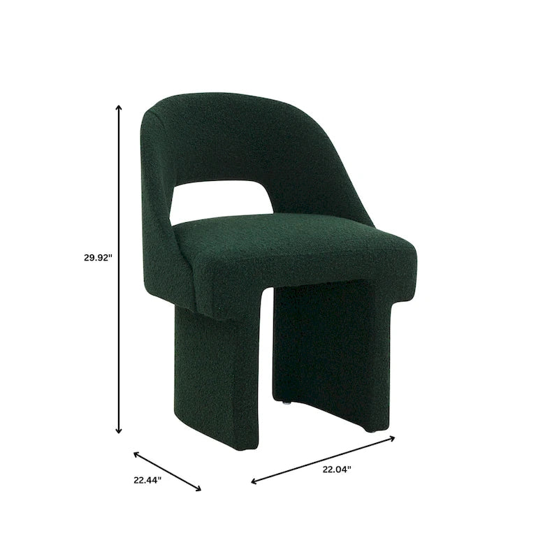 Boucle Set of 2 Modern Elegant Upholstered Accent Chair with MDF Wood Frame for Home Office Living Room & Bedroom