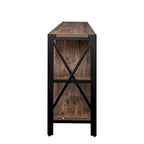 Industrial Farmhouse TV Stand with 4 Storage Shelf and 2 Storage Cabinets for Living Rooms and Kitchens