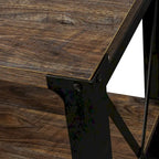 Industrial Farmhouse TV Stand with 4 Storage Shelf and 2 Storage Cabinets for Living Rooms and Kitchens