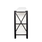 Industrial Farmhouse TV Stand with 4 Storage Shelf and 2 Storage Cabinets for Living Rooms and Kitchens