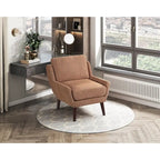 Comfortable Contemporary Accent Chair with Durable Upholstery and Solid Wood Legs