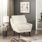 Comfortable Contemporary Accent Chair with Durable Upholstery and Solid Wood Legs