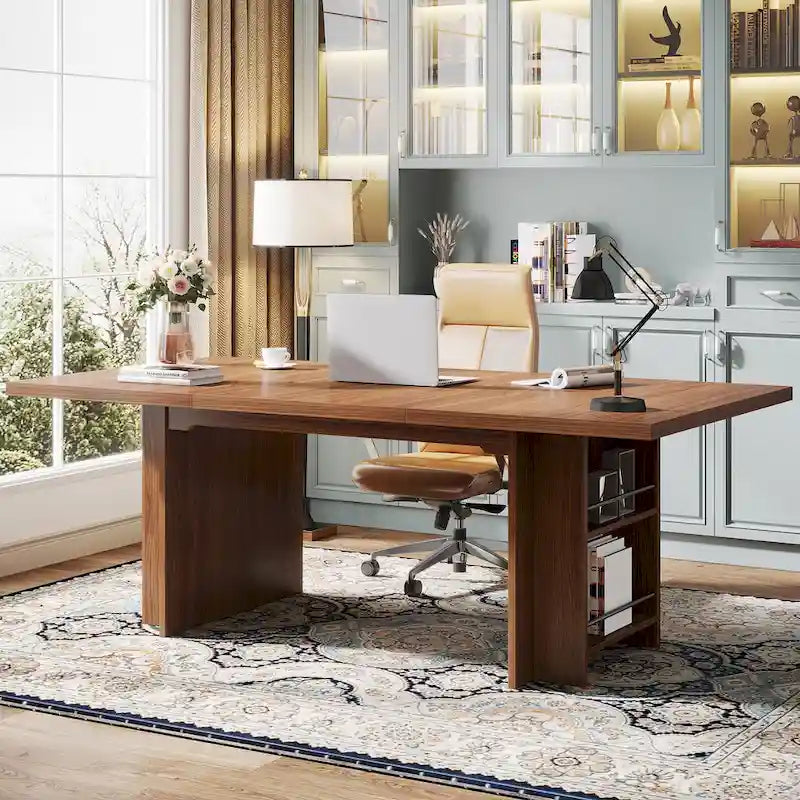 63 Inches Office Executive Desk with Storage