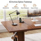 63 Inches Office Executive Desk with Storage