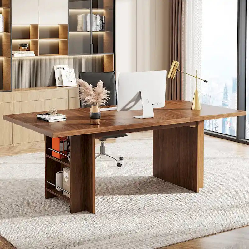 63 Inches Office Executive Desk with Storage