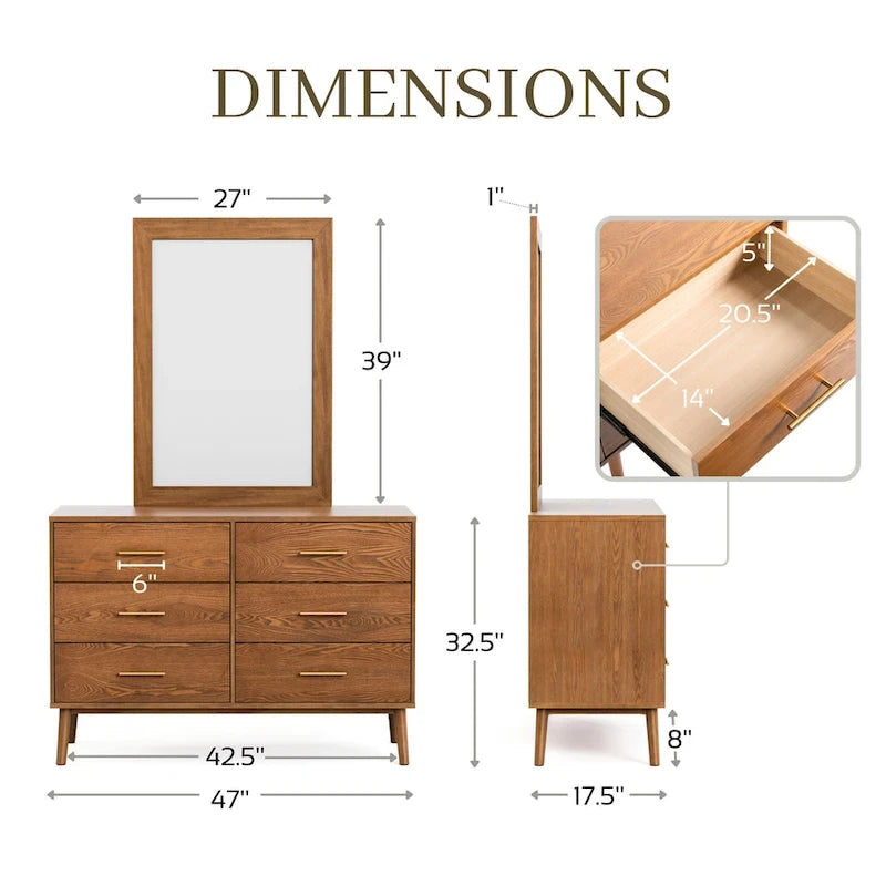 Set camera da letto di 4 pezzi con piattaforma in legno di noce in stile anni Cinquanta Furniture of America Beau