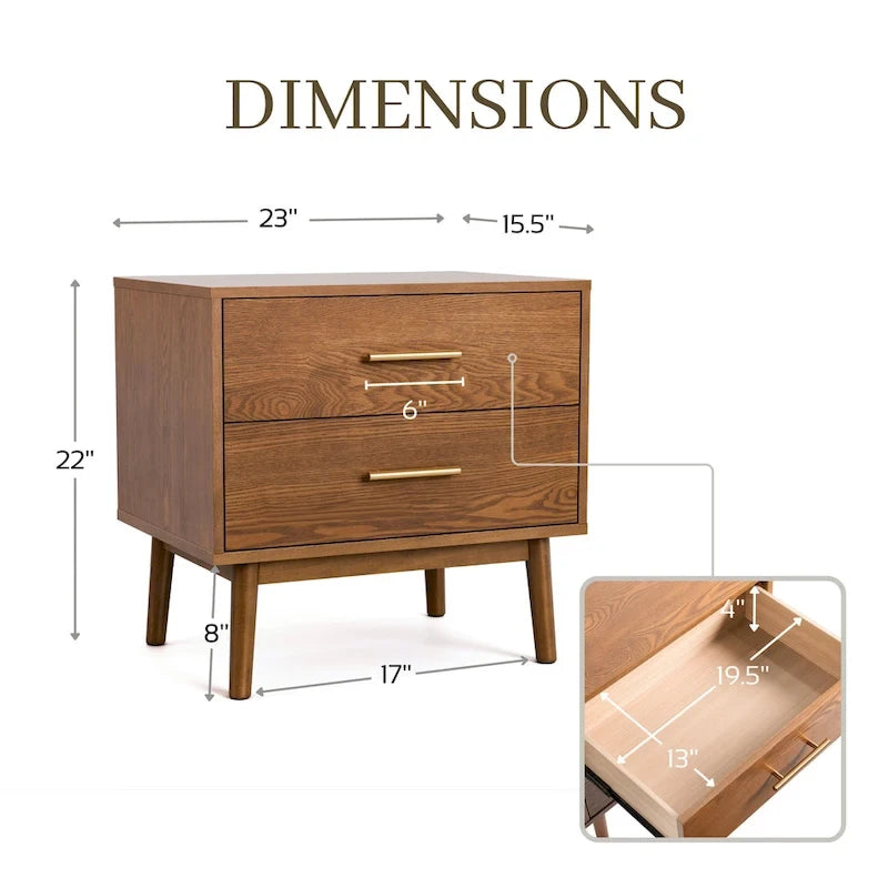 Set camera da letto di 4 pezzi con piattaforma in legno di noce in stile anni Cinquanta Furniture of America Beau