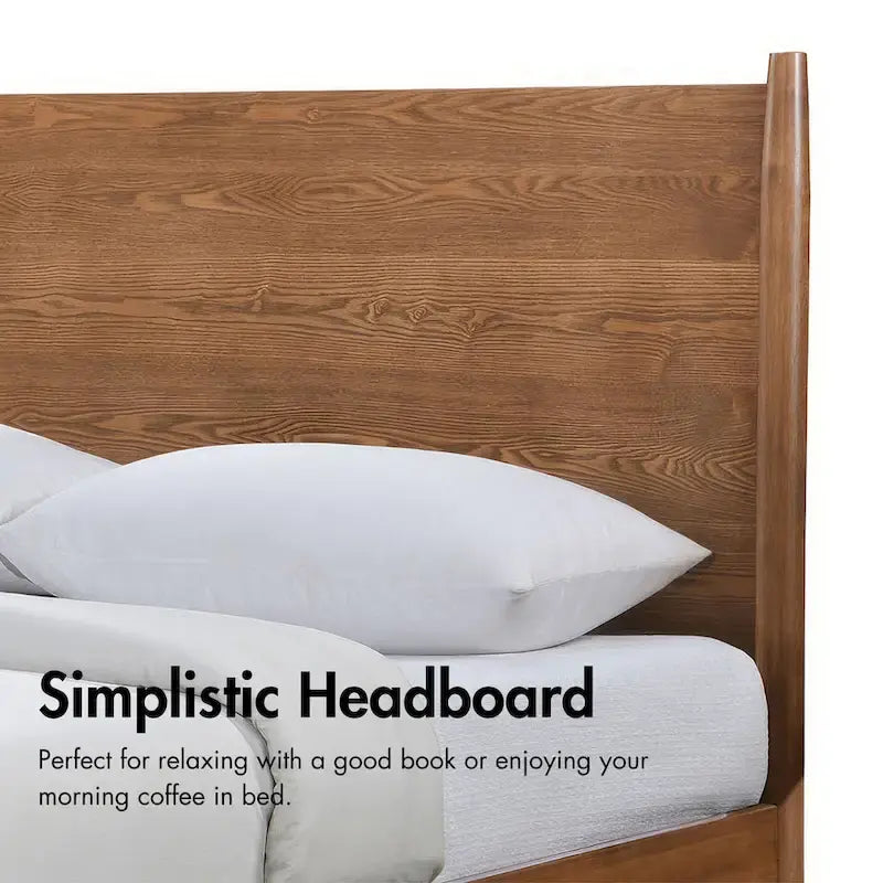 Set camera da letto di 4 pezzi con piattaforma in legno di noce in stile anni Cinquanta Furniture of America Beau