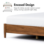 Set camera da letto di 4 pezzi con piattaforma in legno di noce in stile anni Cinquanta Furniture of America Beau