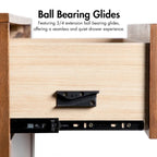 Set camera da letto di 4 pezzi con piattaforma in legno di noce in stile anni Cinquanta Furniture of America Beau