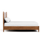 Set camera da letto di 4 pezzi con piattaforma in legno di noce in stile anni Cinquanta Furniture of America Beau
