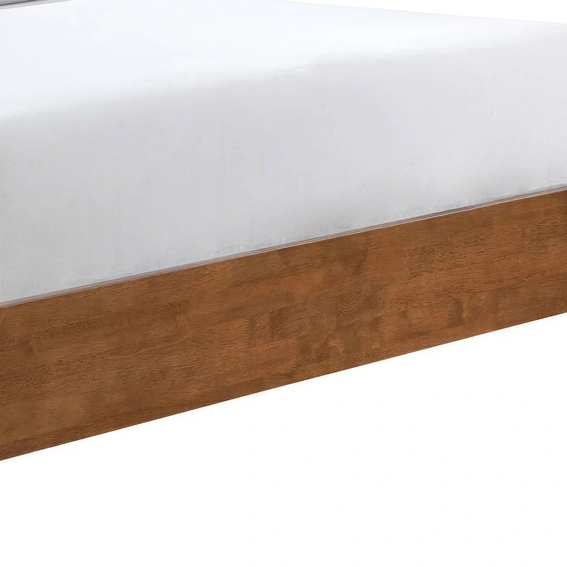 Set camera da letto di 4 pezzi con piattaforma in legno di noce in stile anni Cinquanta Furniture of America Beau
