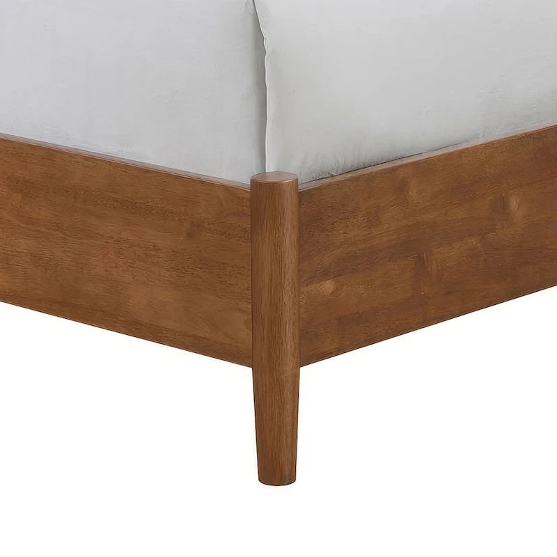 Set camera da letto di 4 pezzi con piattaforma in legno di noce in stile anni Cinquanta Furniture of America Beau