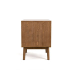 Set camera da letto di 4 pezzi con piattaforma in legno di noce in stile anni Cinquanta Furniture of America Beau