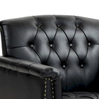 Modern Tufted Accent Armchair with Nailhead Trim Set of 2