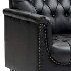 Modern Tufted Accent Armchair with Nailhead Trim Set of 2