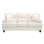 Oversized Faux Leather Italian Square Arm Sofa