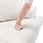 Oversized Faux Leather Italian Square Arm Sofa