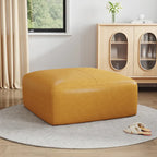 35 Pouf in vera pelle, Pouf imbottito per soggiorno