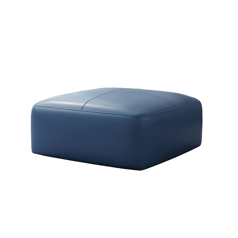 35 Pouf in vera pelle, Pouf imbottito per soggiorno